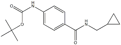tert-butyl 4-{[(cyclopropylmethyl)amino]carbonyl}phenylcarbamate 结构式