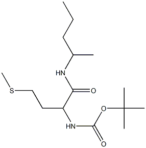 tert-butyl N-[3-(methylsulfanyl)-1-(pentan-2-ylcarbamoyl)propyl]carbamate 结构式