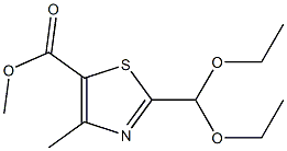 2-Diethoxymethyl-4-methyl-thiazole-5-carboxylic acid methyl ester 结构式