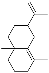 1,4a-dimethyl-7-prop-1-en-2-yl-3,4,5,6,7,8-hexahydro-2H-naphthalene 结构式