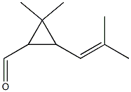 2,2-dimethyl-3-(2-methylprop-1-enyl)cyclopropane-1-carbaldehyde 结构式