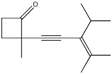 2-methyl-2-(4-methyl-3-propan-2-yl-pent-3-en-1-ynyl)cyclobutan-1-one 结构式