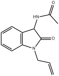 Acetamide,  N-[2,3-dihydro-2-oxo-1-(2-propen-1-yl)-1H-indol-3-yl]- 结构式
