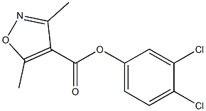 4-Isoxazolecarboxylic  acid,  3,5-dimethyl-,  3,4-dichlorophenyl  ester 结构式