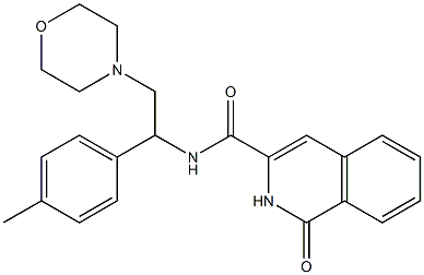 3-Isoquinolinecarboxamide,  1,2-dihydro-N-[1-(4-methylphenyl)-2-(4-morpholinyl)ethyl]-1-oxo- 结构式