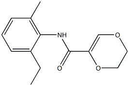 1,4-Dioxin-2-carboxamide,  N-(2-ethyl-6-methylphenyl)-5,6-dihydro- 结构式