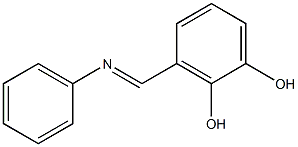 3-Phenyliminomethyl-benzene-1,2-diol 结构式