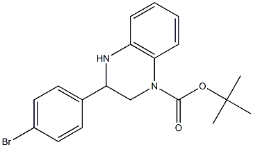 3-(4-Bromo-phenyl)-3,4-dihydro-2H-quinoxaline-1-carboxylic acid tert-butyl ester 结构式