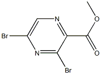 3,5-Dibromo-pyrazine-2-carboxylic acid methyl ester 结构式