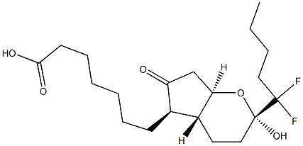 7-[(1R,3R,6R,7R)-3-(1,1-difluoropentyl)-3-hydroxy-8-oxo-2-oxabicyclo[4.3.0]non-7-yl]heptanoic acid 结构式