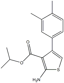 isopropyl 2-amino-4-(3,4-dimethylphenyl)-3-thiophenecarboxylate 结构式