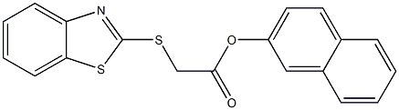 2-naphthyl (1,3-benzothiazol-2-ylsulfanyl)acetate 结构式