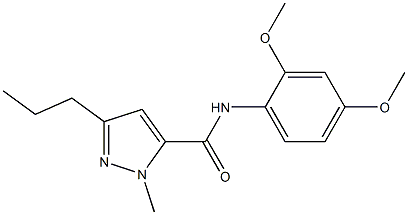 N-(2,4-dimethoxyphenyl)-1-methyl-3-propyl-1H-pyrazole-5-carboxamide 结构式