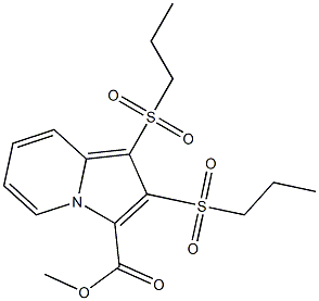 methyl 1,2-bis(propylsulfonyl)-3-indolizinecarboxylate 结构式