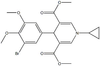 dimethyl 4-(3-bromo-4,5-dimethoxyphenyl)-1-cyclopropyl-1,4-dihydro-3,5-pyridinedicarboxylate 结构式