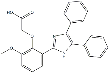 [2-(4,5-diphenyl-1H-imidazol-2-yl)-6-methoxyphenoxy]acetic acid 结构式