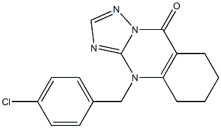 4-(4-chlorobenzyl)-5,6,7,8-tetrahydro[1,2,4]triazolo[5,1-b]quinazolin-9(4H)-one 结构式