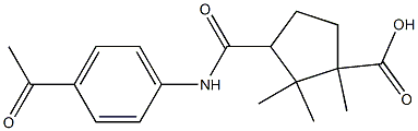 3-[(4-acetylanilino)carbonyl]-1,2,2-trimethylcyclopentanecarboxylic acid 结构式