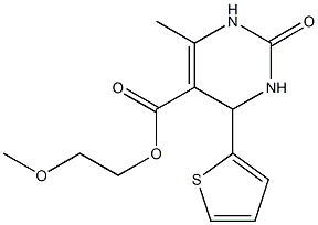 2-(methyloxy)ethyl 6-methyl-2-oxo-4-thien-2-yl-1,2,3,4-tetrahydropyrimidine-5-carboxylate 结构式