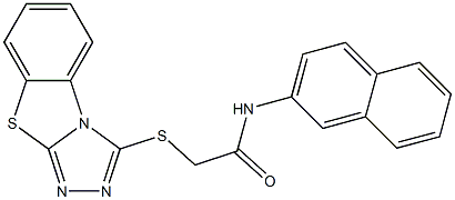 N-(2-naphthyl)-2-([1,2,4]triazolo[3,4-b][1,3]benzothiazol-3-ylsulfanyl)acetamide 结构式