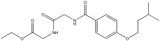 ethyl [({[4-(isopentyloxy)benzoyl]amino}acetyl)amino]acetate 结构式