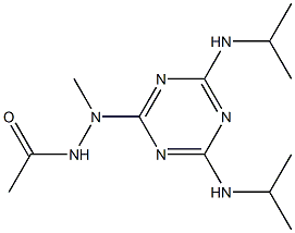 N'-[4,6-bis(isopropylamino)-1,3,5-triazin-2-yl]-N'-methylacetohydrazide 结构式