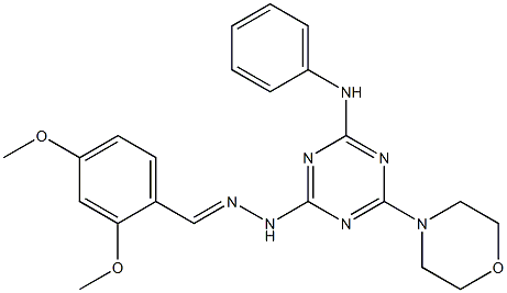 2,4-dimethoxybenzaldehyde [4-anilino-6-(4-morpholinyl)-1,3,5-triazin-2-yl]hydrazone 结构式