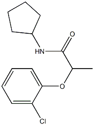 2-(2-chlorophenoxy)-N-cyclopentylpropanamide 结构式