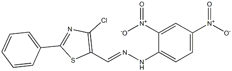 4-chloro-2-phenyl-1,3-thiazole-5-carbaldehyde {2,4-bisnitrophenyl}hydrazone 结构式