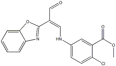 methyl 5-{[2-(1,3-benzoxazol-2-yl)-3-oxo-1-propenyl]amino}-2-chlorobenzoate 结构式