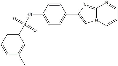 N-(4-imidazo[1,2-a]pyrimidin-2-ylphenyl)-3-methylbenzenesulfonamide 结构式