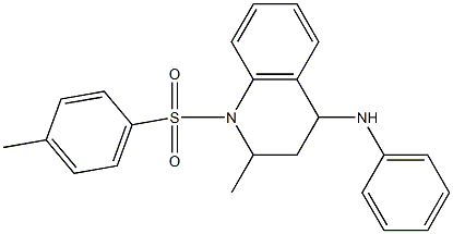 N-{2-methyl-1-[(4-methylphenyl)sulfonyl]-1,2,3,4-tetrahydro-4-quinolinyl}-N-phenylamine 结构式