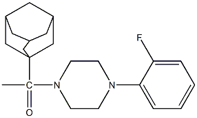 1-(1-adamantylacetyl)-4-(2-fluorophenyl)piperazine 结构式