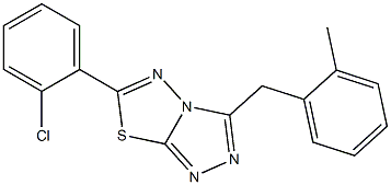6-(2-chlorophenyl)-3-(2-methylbenzyl)[1,2,4]triazolo[3,4-b][1,3,4]thiadiazole 结构式