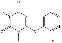 6-[(2-chloro-3-pyridinyl)oxy]-1,3-dimethyl-2,4(1H,3H)-pyrimidinedione 结构式