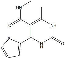 N,6-dimethyl-2-oxo-4-thien-2-yl-1,2,3,4-tetrahydropyrimidine-5-carboxamide 结构式