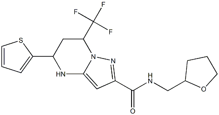 N-(tetrahydro-2-furanylmethyl)-5-(2-thienyl)-7-(trifluoromethyl)-4,5,6,7-tetrahydropyrazolo[1,5-a]pyrimidine-2-carboxamide 结构式