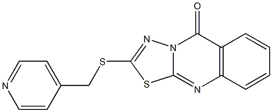 2-[(pyridin-4-ylmethyl)sulfanyl]-5H-[1,3,4]thiadiazolo[2,3-b]quinazolin-5-one 结构式