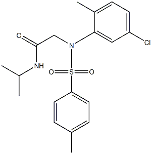 2-{5-chloro-2-methyl[(4-methylphenyl)sulfonyl]anilino}-N-isopropylacetamide 结构式