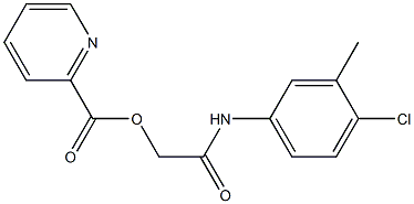 2-(4-chloro-3-methylanilino)-2-oxoethyl 2-pyridinecarboxylate 结构式