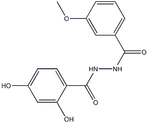 2,4-dihydroxy-N'-(3-methoxybenzoyl)benzohydrazide 结构式