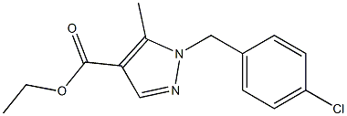 ethyl 1-(4-chlorobenzyl)-5-methyl-1H-pyrazole-4-carboxylate 结构式