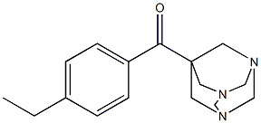 (4-ethylphenyl)(1,3,5-triazatricyclo[3.3.1.1~3,7~]dec-7-yl)methanone 结构式