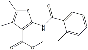 methyl 4,5-dimethyl-2-[(2-methylbenzoyl)amino]-3-thiophenecarboxylate 结构式