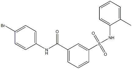 N-(4-bromophenyl)-3-(2-toluidinosulfonyl)benzamide 结构式