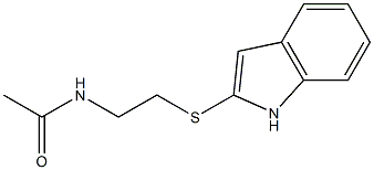 N-[2-(1H-indol-2-ylsulfanyl)ethyl]acetamide 结构式