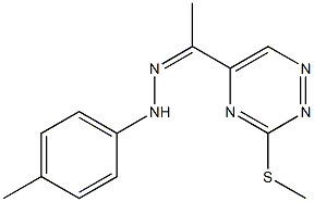 1-[3-(methylsulfanyl)-1,2,4-triazin-5-yl]ethanone (4-methylphenyl)hydrazone 结构式