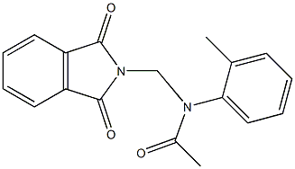 N-[(1,3-dioxo-1,3-dihydro-2H-isoindol-2-yl)methyl]-N-(2-methylphenyl)acetamide 结构式