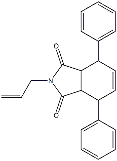 2-allyl-4,7-diphenyl-3a,4,7,7a-tetrahydro-1H-isoindole-1,3(2H)-dione 结构式