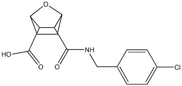 3-{[(4-chlorobenzyl)amino]carbonyl}-7-oxabicyclo[2.2.1]heptane-2-carboxylic acid 结构式